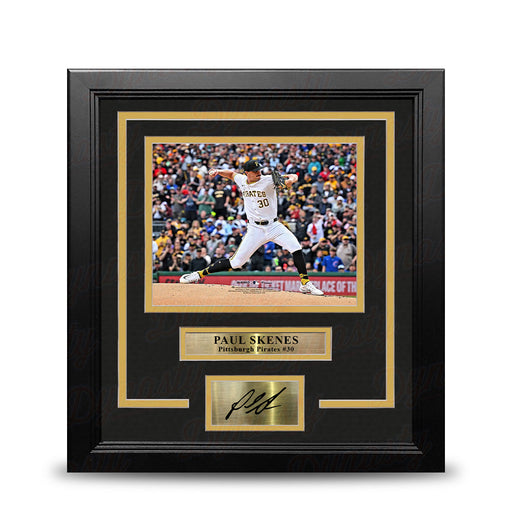 Paul Skenes in Action Pittsburgh Pirates 8" x 10" Framed Baseball Photo with Engraved Autograph - for just $79.99! 