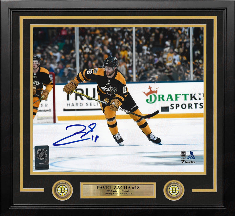 Pavel Zacha 2023 Winter Classic Action Boston Bruins Autographed 16" x 20" Framed Hockey Photo - for just $119.99! 