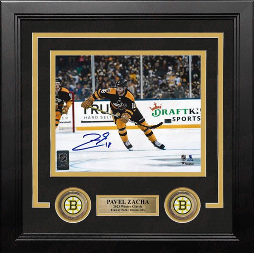 Pavel Zacha 2023 Winter Classic Action Boston Bruins Autographed 8" x 10" Framed Hockey Photo - for just $79.99! 