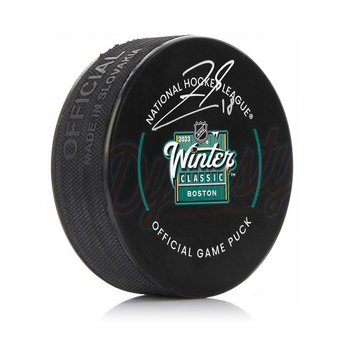 Pavel Zacha Boston Bruins Autographed 2023 Winter Classic Game Model Puck - for just $69.99! 