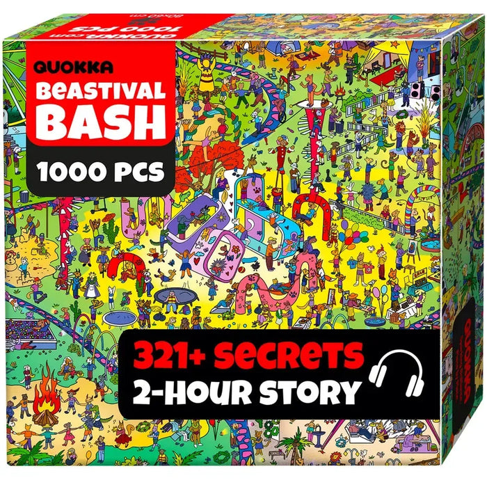 Pawchella Bash "Seek & See" 1000 Piece Jigsaw Puzzle Quokka - for just $24.99! 
