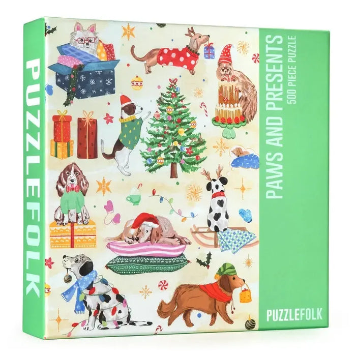 Paws & Presents 500 Piece Jigsaw Puzzle PuzzleFolk - for just $25.99! 
