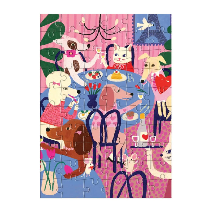 Paws for Love Greeting Card 60 Piece Jigsaw Puzzle Galison - for just $7.99! 