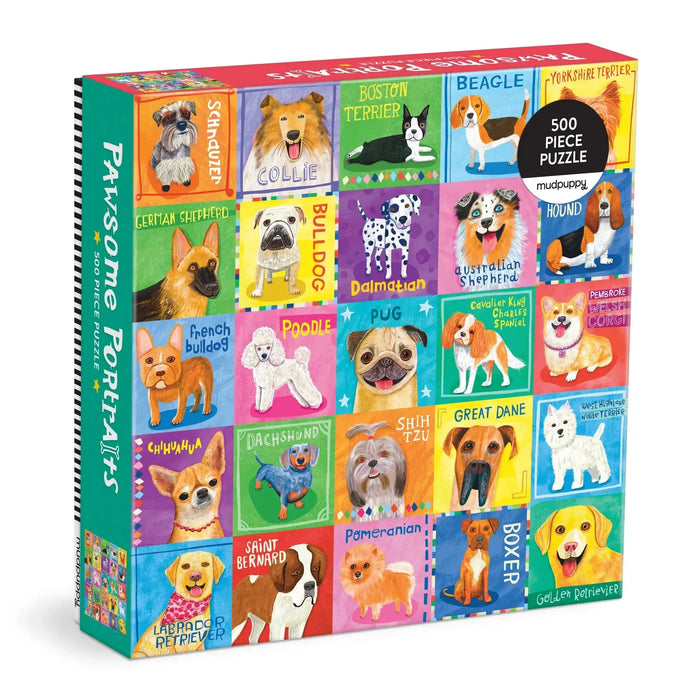 Pawsome Portraits 500 Piece Jigsaw Puzzle Mudpuppy - for just $17.99! 