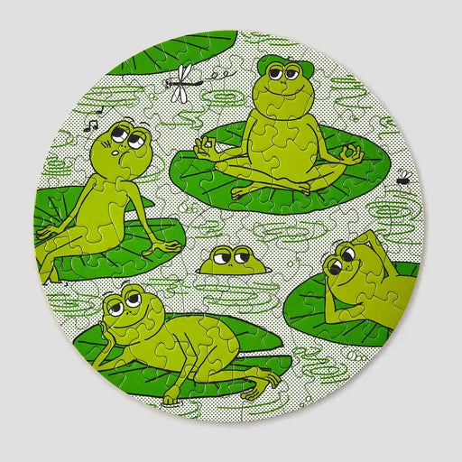 Peace Frogs 81 Piece Round Jigsaw Puzzle Le Puzz - for just $24.99! 