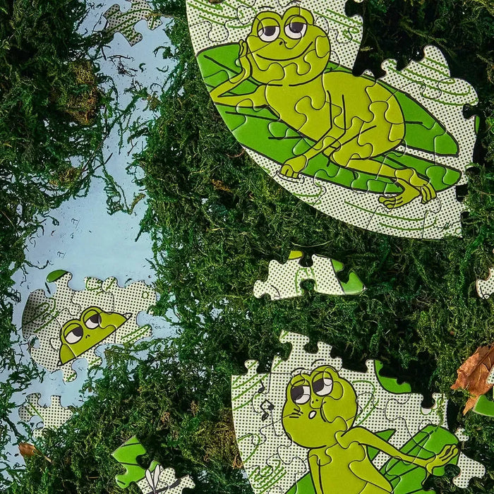 Peace Frogs 81 Piece Round Jigsaw Puzzle Le Puzz - for just $24.99! 