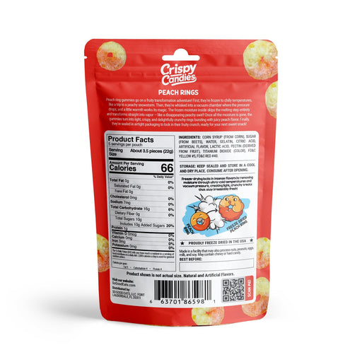 Crispy Candies - Peach Rings Freeze Dried Candy 114g - for just $9.99! 