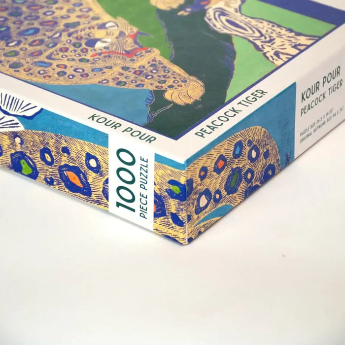 Peacock Tiger by Kour Pour 1000 Piece Jigsaw Puzzle Kinstler - for just $24.99! 