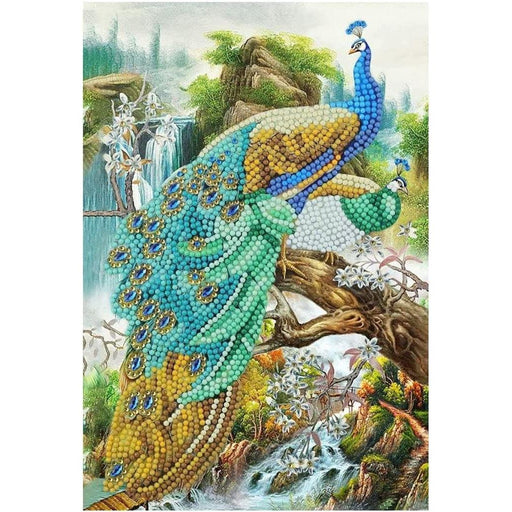 Peacock Waterfall Crystal Art Notebook Kit Craft Buddy - for just $15.99! 