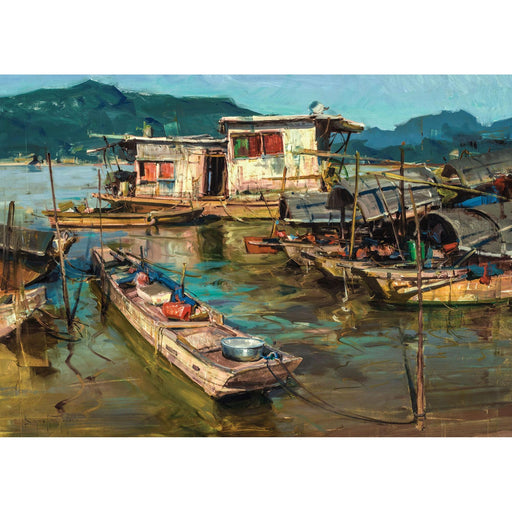 Pearl River Village 500 Piece Premium Jigsaw Puzzle Art & Fable - for just $27.99! 