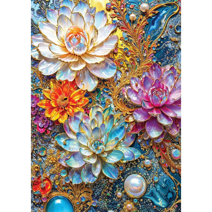 Pearlescent Waterlilies 1000 Piece Jigsaw Puzzle Enjoy - for just $24.99! 
