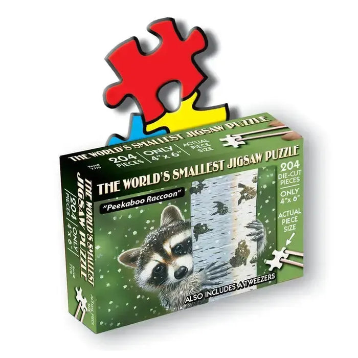 Peekaboo Raccoon 234 Piece "World's Smallest" Jigsaw Puzzle TDC - for just $9.99! 