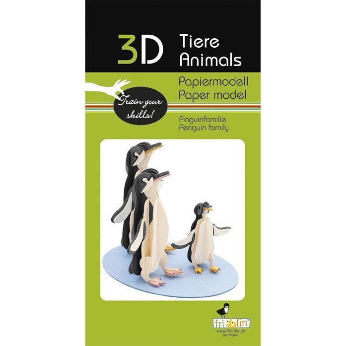 Penguin Family 3D Cardboard Model Kit Fridolin - for just $11.99! 