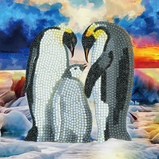 Penguin Family Crystal Art Card Kit Craft Buddy - for just $7.99! 