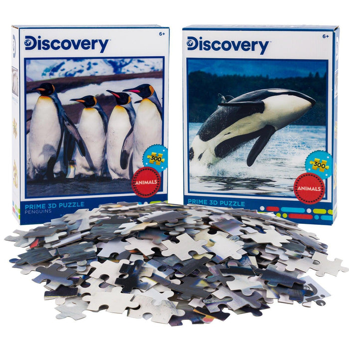Penguins & Orca Set of 2 300 Piece Lenticular Jigsaw Puzzles Prime 3D - for just $10.99! 