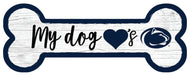 Penn State Nittany Lions Football Dog Bone White Wooden Sign - for just $12.99! 