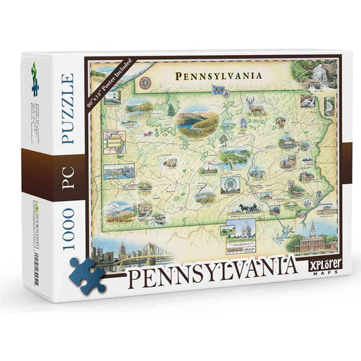 Pennsylvania 1000 Piece Jigsaw Puzzle Xplorer Maps - for just $24.99! 