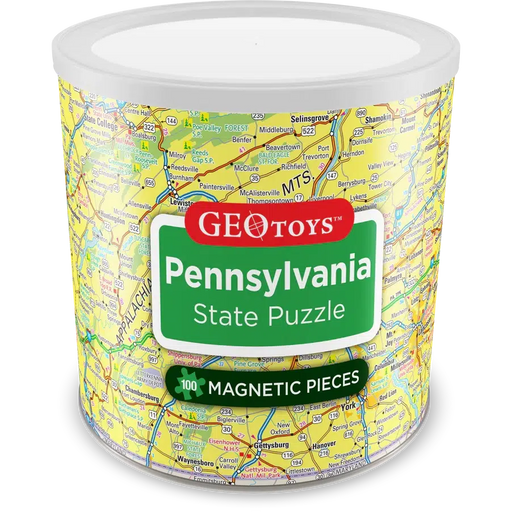 Pennsylvania State 100 Piece Magnetic Jigsaw Puzzle Geotoys - for just $11.99! 