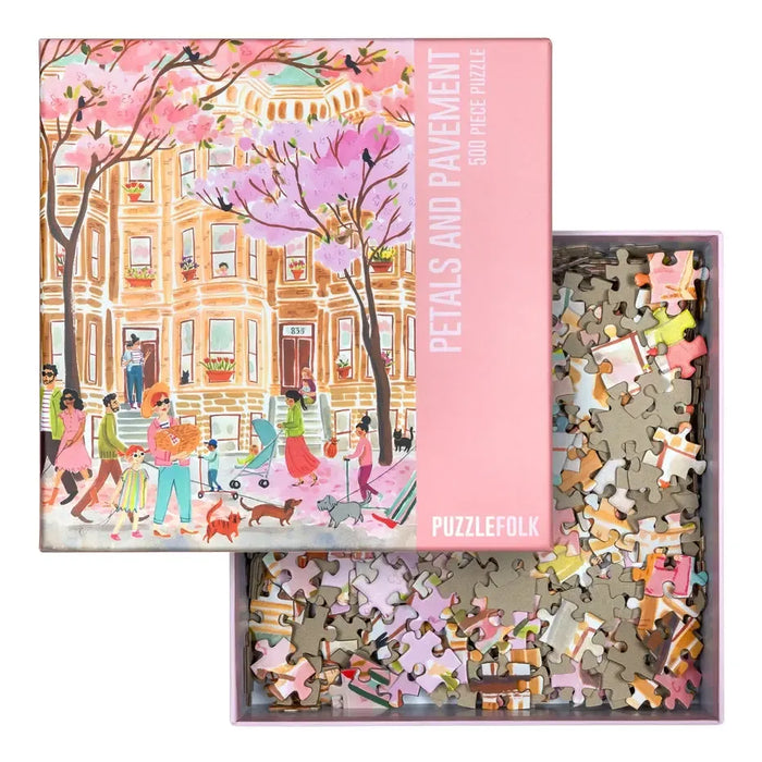 Petals & Pavement 500 Piece Jigsaw Puzzle PuzzleFolk - for just $25.99! 