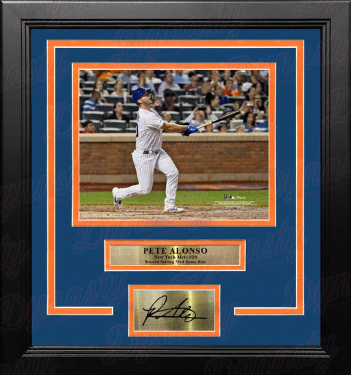 Pete Alonso Record-Breaking Home Run New York Mets 8" x 10" Framed Photo with Engraved Autograph - for just $79.99! 