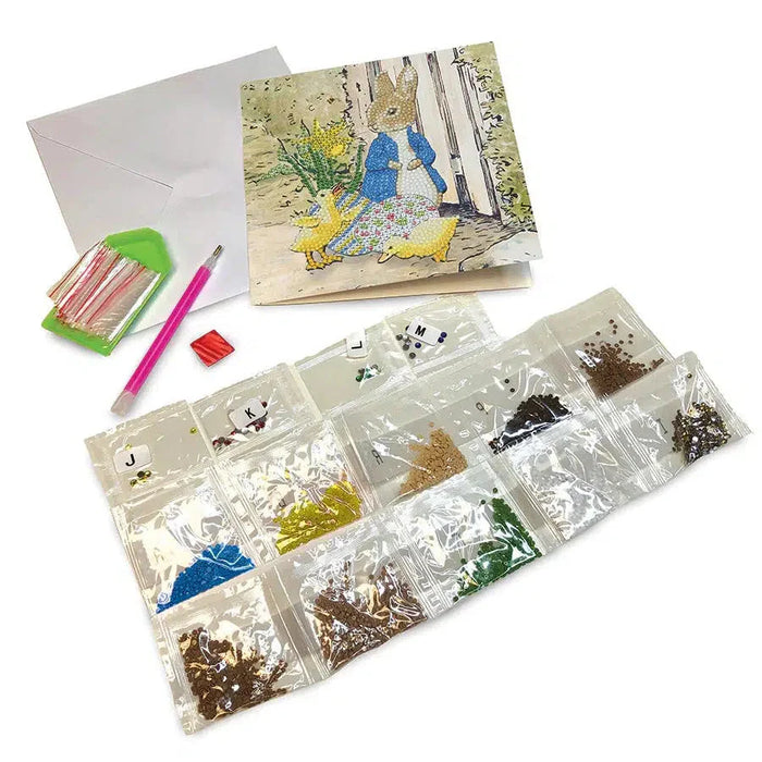 Peter Rabbit & Chicks Crystal Art Card Kit Craft Buddy - for just $7.99! 