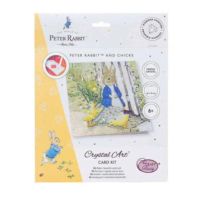 Peter Rabbit & Chicks Crystal Art Card Kit Craft Buddy - for just $7.99! 