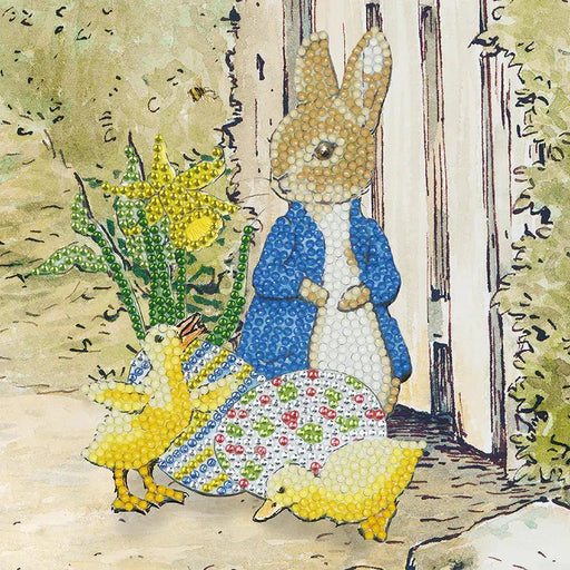 Peter Rabbit & Chicks Crystal Art Card Kit Craft Buddy - for just $7.99! 