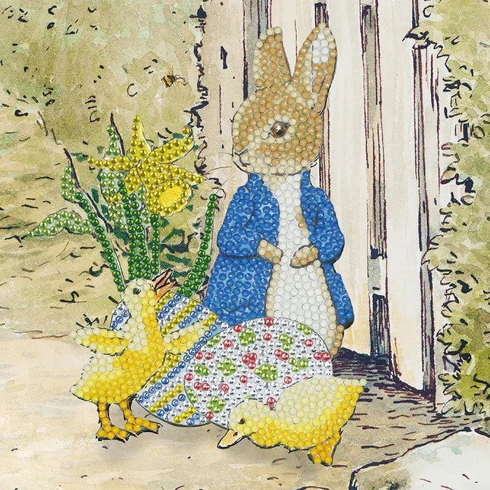 Peter Rabbit & Chicks Crystal Art Card Kit Craft Buddy - for just $7.99! 