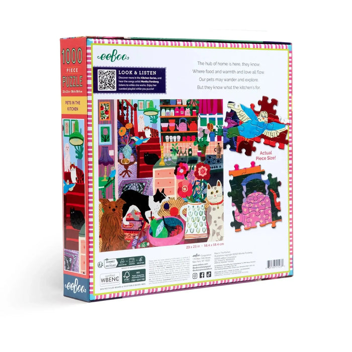 Pets in the Kitchen 1000 Piece Jigsaw Puzzle eeBoo - for just $26.99! 