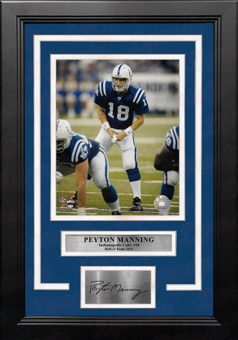 Peyton Manning Under Center Indianapolis Colts 8x10 Framed Football Photo with Engraved Autograph - for just $79.99! 