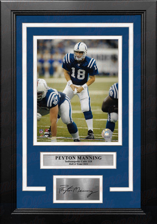 Peyton Manning Under Center Indianapolis Colts 8x10 Framed Football Photo with Engraved Autograph - for just $79.99! 