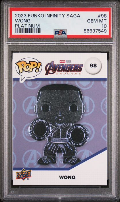 2023 UPPER DECK FUNKO POP MARVEL  WONG PLATINUM #98  PSA 10 - for just $54! 
