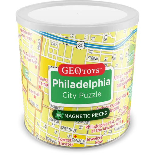 Philadelphia City 100 Piece Magnetic Jigsaw Puzzle Geotoys - for just $11.99! 