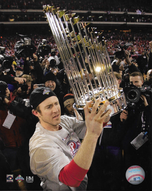 Chase Utley World Series Trophy Philadelphia Phillies 8" x 10" Baseball Photo - for just $9.99! 