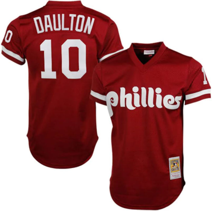 Darren Daulton Philadelphia Phillies Mitchell & Ness Maroon 1991 Batting Practice Jersey - Just $119.99! Shop now at Retro Gaming of Denver