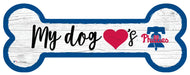 Philadelphia Phillies Baseball Dog Bone White Wooden Sign - for just $12.99! 