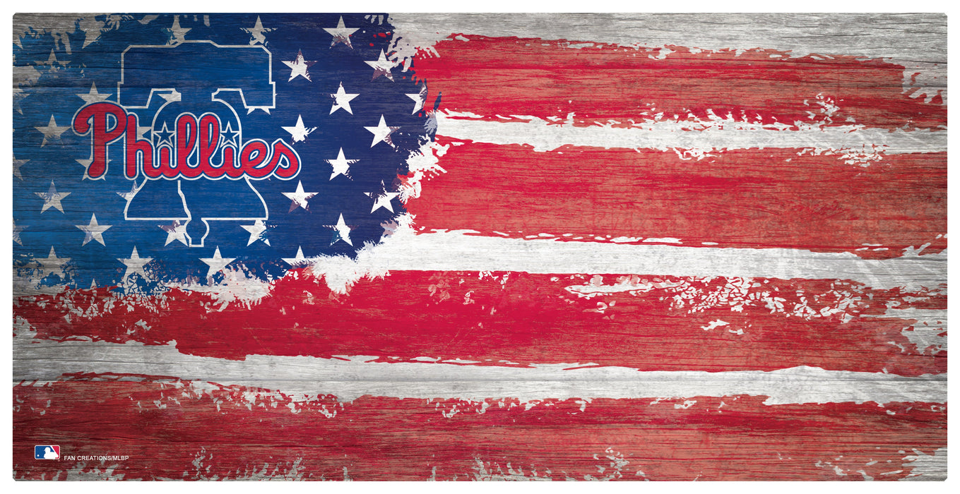 Philadelphia Phillies Team Flag Wooden Sign - for just $14.99! 