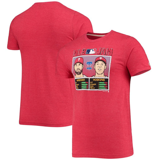 Bryce Harper & Rhys Hoskins Philadelphia Phillies Homage MLB Jam T-Shirt – Heathered Red - Premium T-Shirts - Baseball - Just $49.99! Shop now at Retro Gaming of Denver