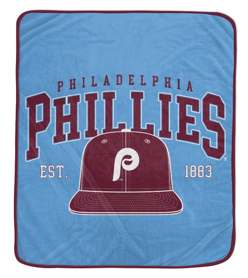 Philadelphia Phillies Throwback 50" x 60" Vintage Arch Block Blanket - for just $24.99! 