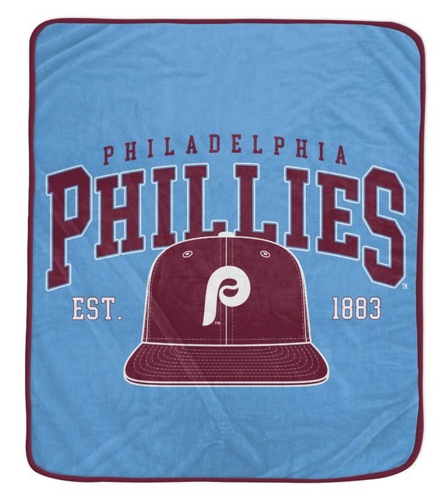 Philadelphia Phillies Throwback 50" x 60" Vintage Arch Block Blanket - for just $24.99! 