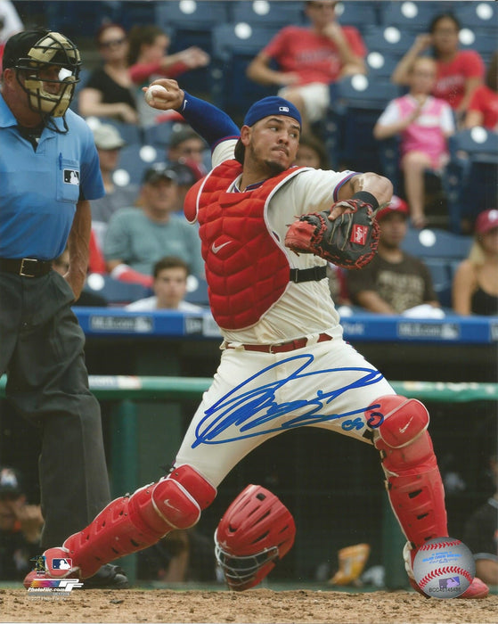 Jorge Alfaro Philadelphia Phillies Throw Autographed 16" x 20" Baseball Photo Inscribed 'Oso' - for just $10! 