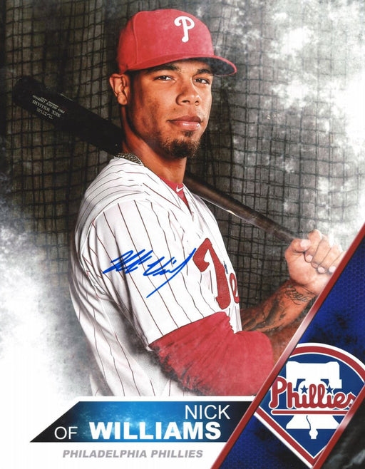 Nick Williams Line-Up Profile Autographed Philadelphia Phillies 16" x 20" Baseball Photo - for just $12! 