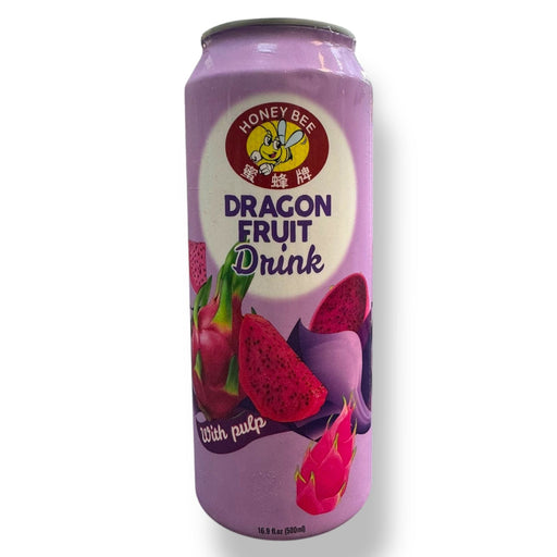 Honey Bee Dragon Fruit Drink With Pulp - Refreshing Natural Beverage 12oz - for just $2.99! 