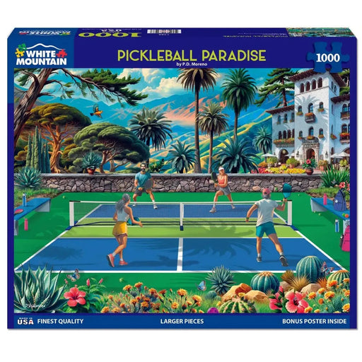 Pickleball Paradise 1000 Piece Jigsaw Puzzle White Mountain - for just $19.99! 