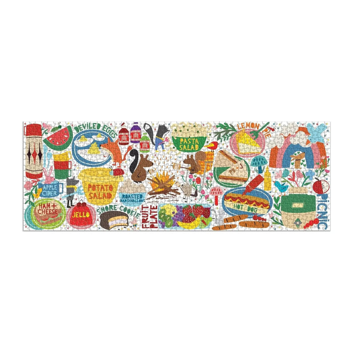 Picnic Party 1000 Piece Panoramic Jigsaw Puzzle Mudpuppy - for just $19.99! 