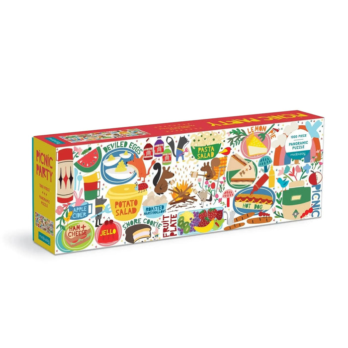 Picnic Party 1000 Piece Panoramic Jigsaw Puzzle Mudpuppy - for just $19.99! 
