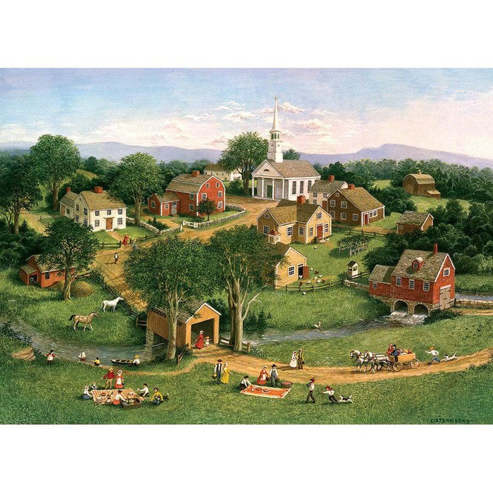 Picnic by the Bridge 1000 Piece Jigsaw Puzzle Cobble Hill - for just $19.99! 
