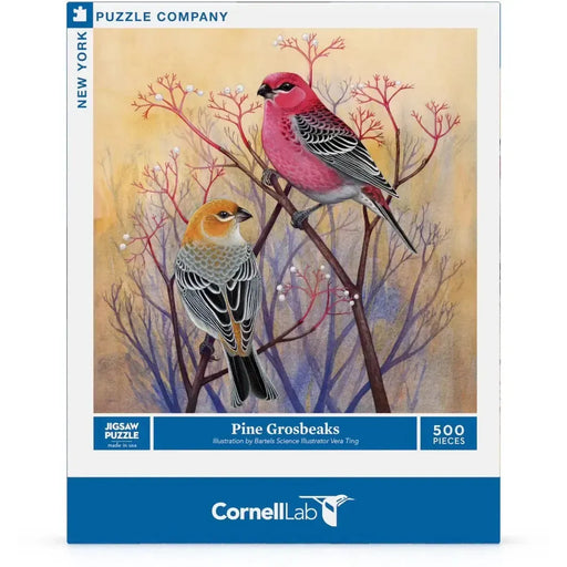 Pine Grosbeaks 500 Piece Jigsaw Puzzle NYPC - for just $22.99! 