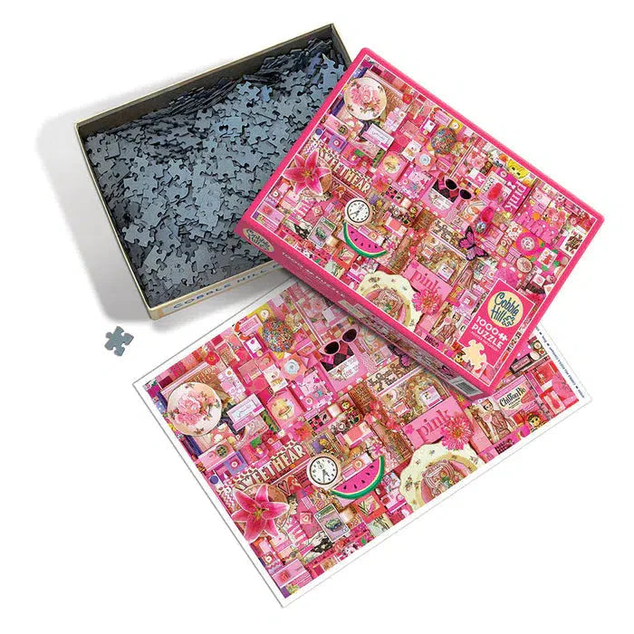Pink 1000 Piece Jigsaw Puzzle Cobble Hill - for just $19.99! 