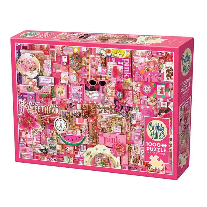 Pink 1000 Piece Jigsaw Puzzle Cobble Hill - for just $19.99! 